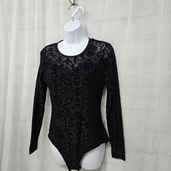 Xhiliration Bodysuit Black Lace Goth Witchy Whimsigoth Fairy Capsule Bodycon L - Picture 5 of 11